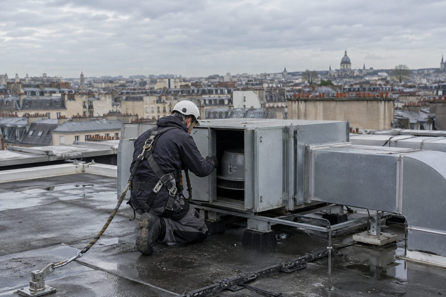 Opérateur à son poste devant une machine à commande numérique